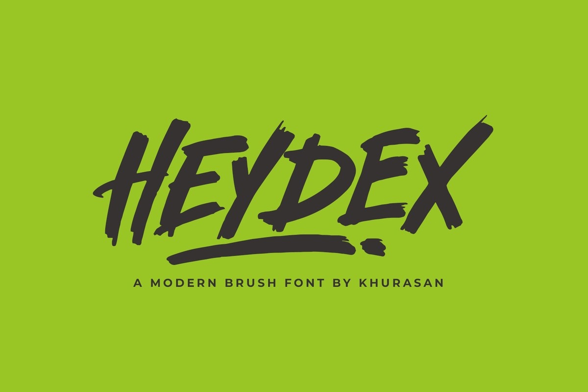 Przykład czcionki Heydex Regular