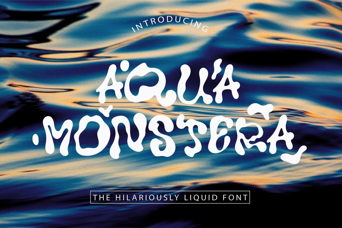 Przykład czcionki Aqua Monstera Regular