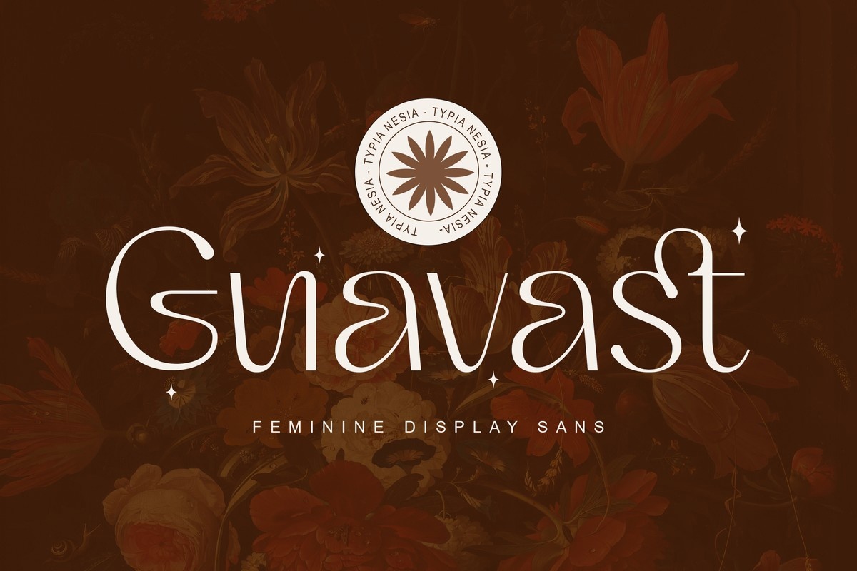 Przykład czcionki Guavast