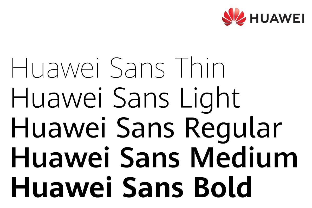 Przykład czcionki Huawei Sans Medium