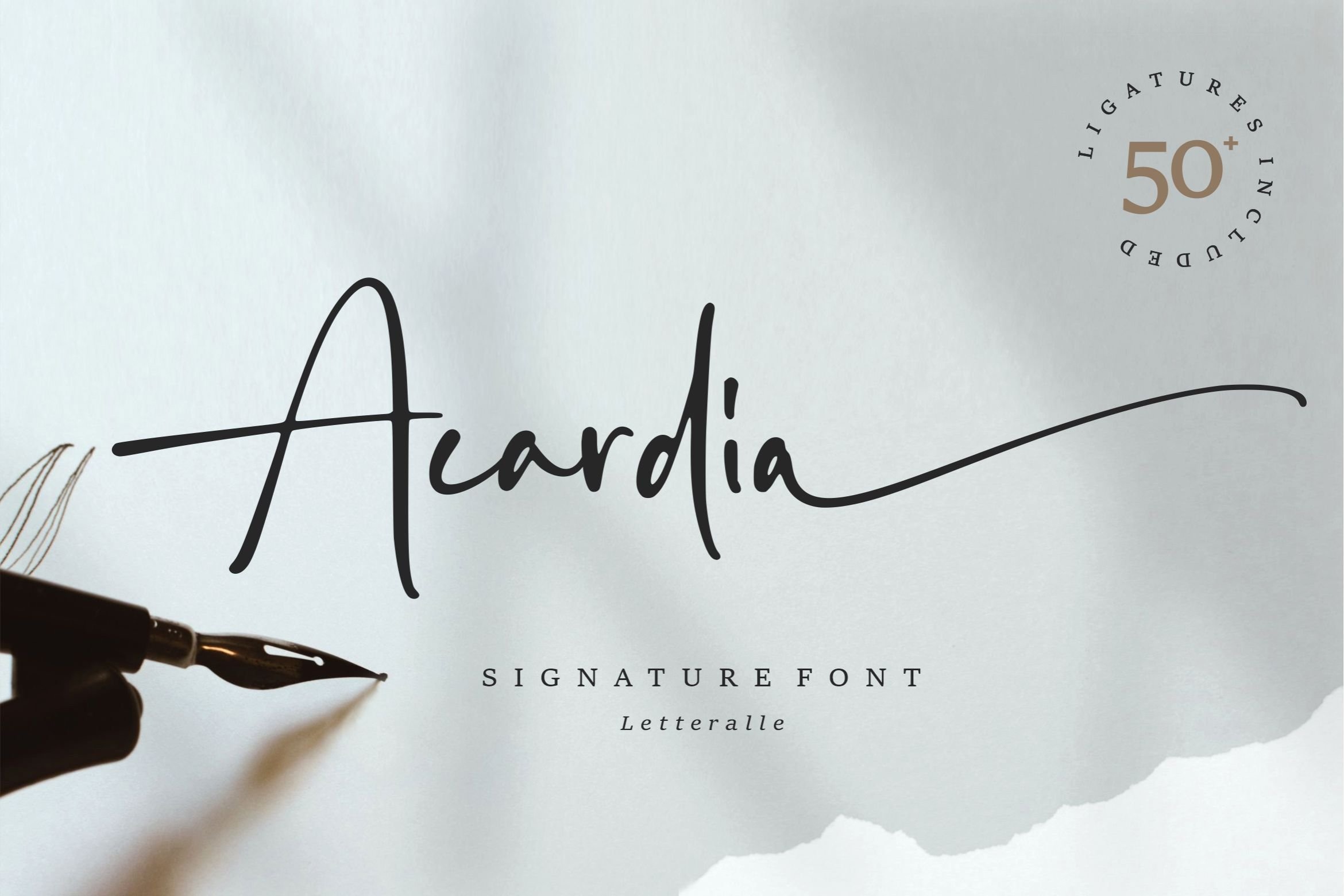 Przykład czcionki Acardia Signature