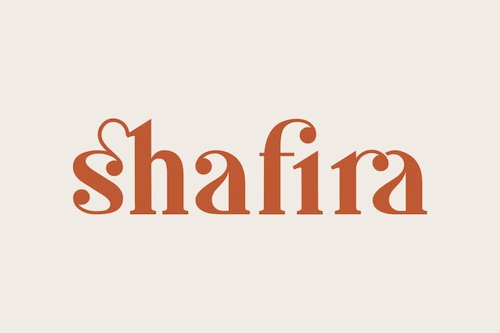 Przykład czcionki Shafira