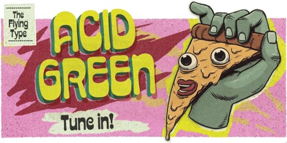 Przykład czcionki Acid Green