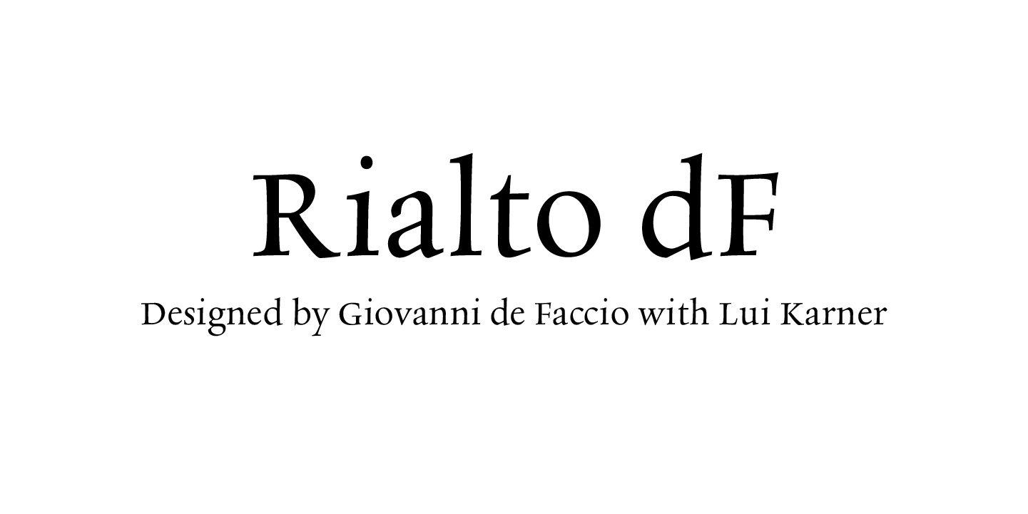 Przykład czcionki Rialto dF GrandeItalic