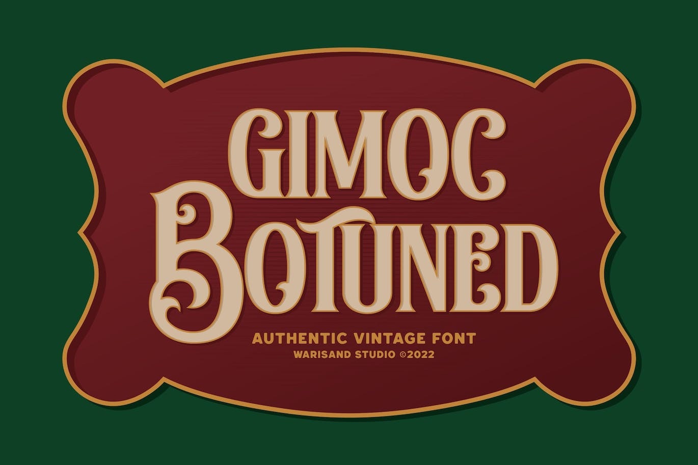 Przykład czcionki Gimoc Botuned