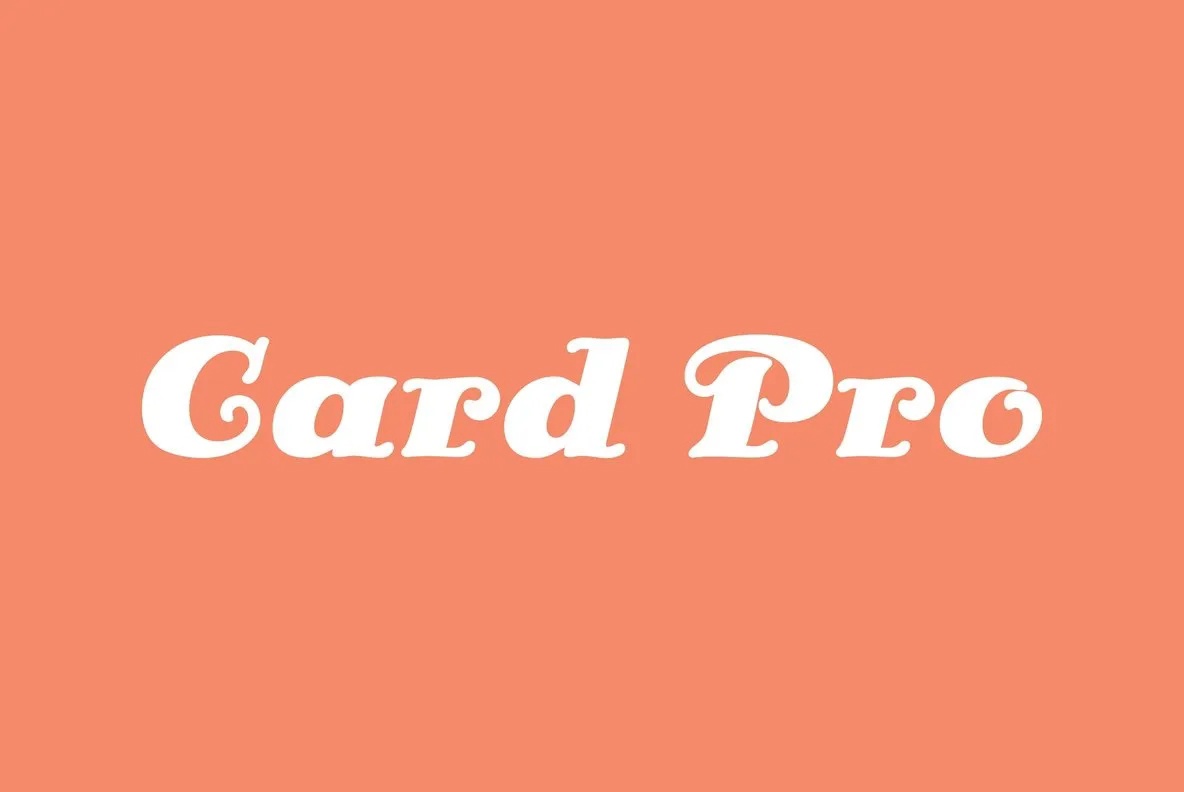 Przykład czcionki Card Pro