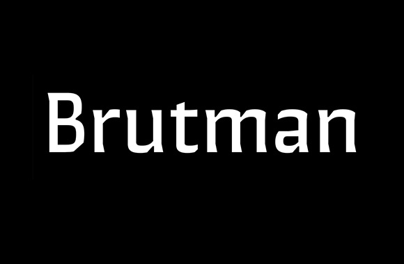 Przykład czcionki Brutman 100