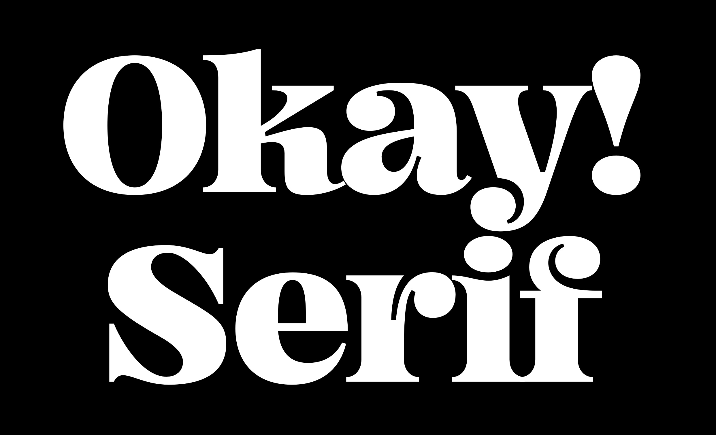 Przykład czcionki Okay Serif Bold Italic