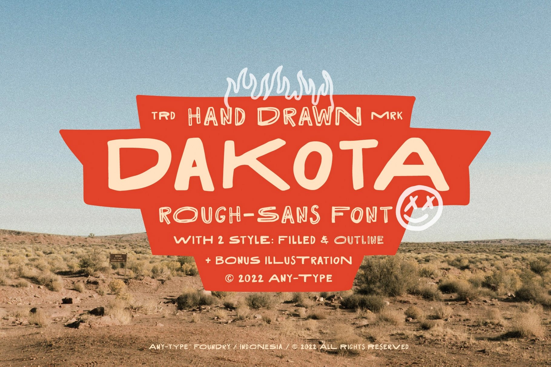 Przykład czcionki Dakota Rough Sans