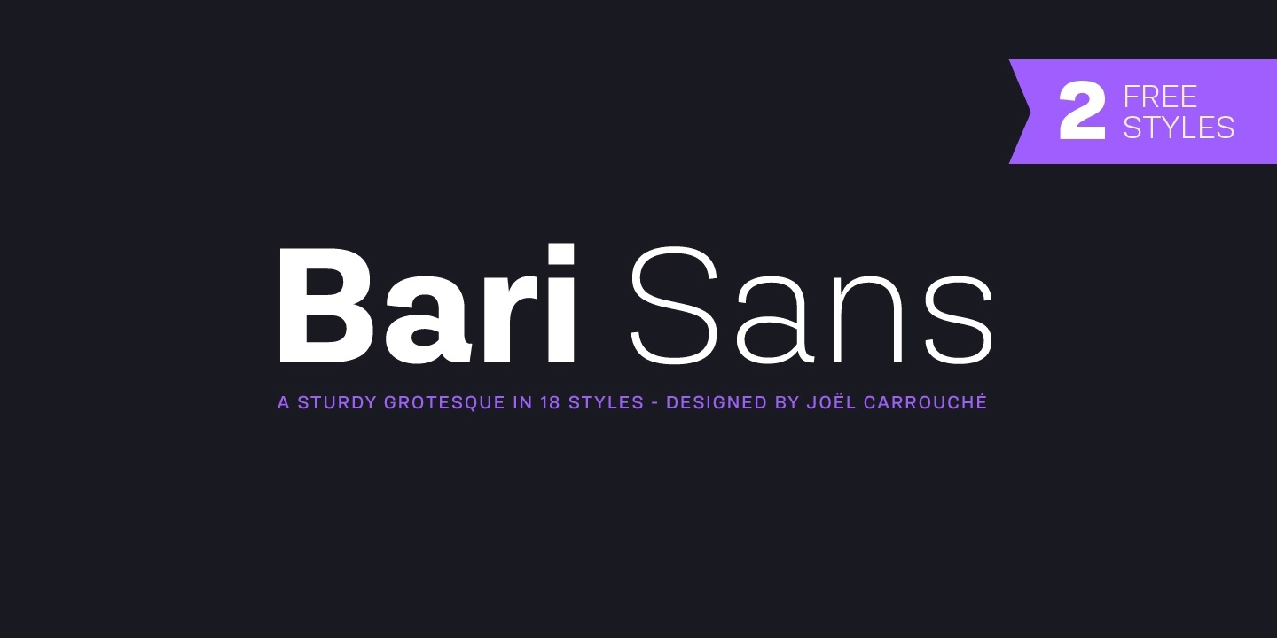 Przykład czcionki Bari Sans Medium