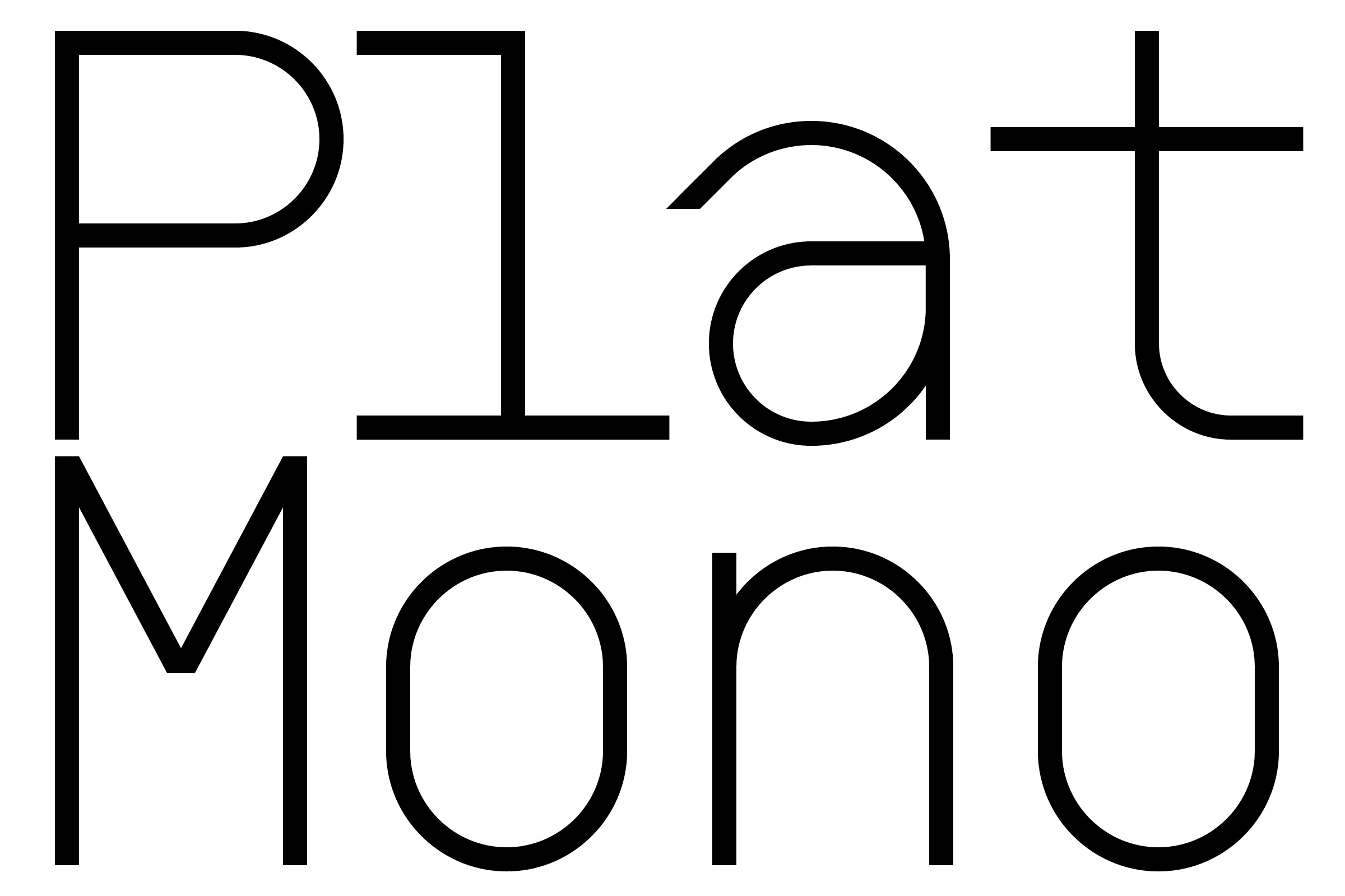 Przykład czcionki Plat Mono