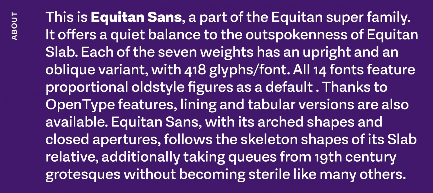 Przykład czcionki Equitan Sans Semi Bold Italic