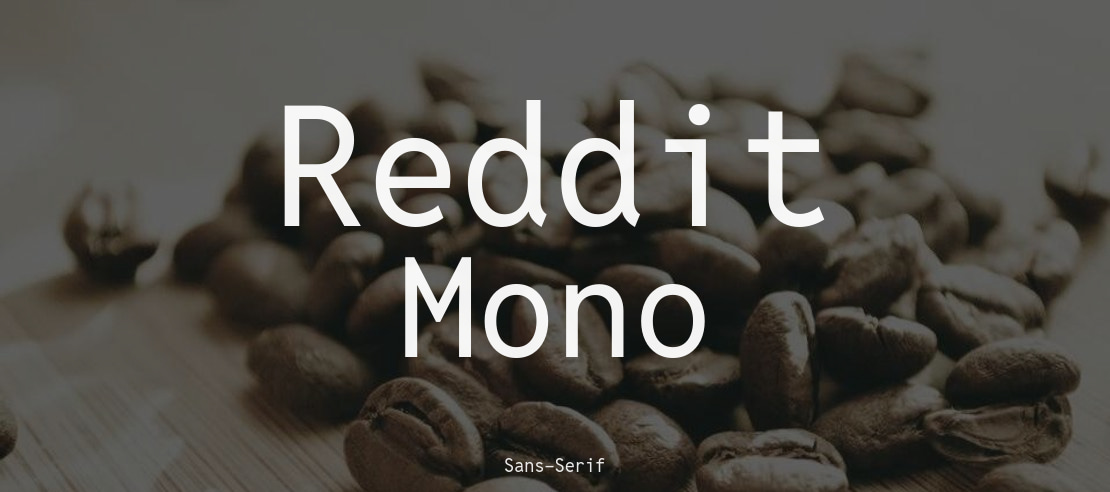 Przykład czcionki Reddit Mono Regular