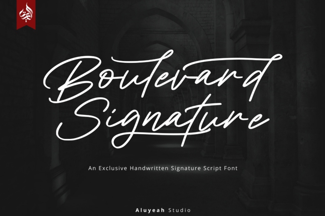 Przykład czcionki Boulevard Signature Regular