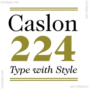 Przykład czcionki ITC Caslon No. 224 Bold
