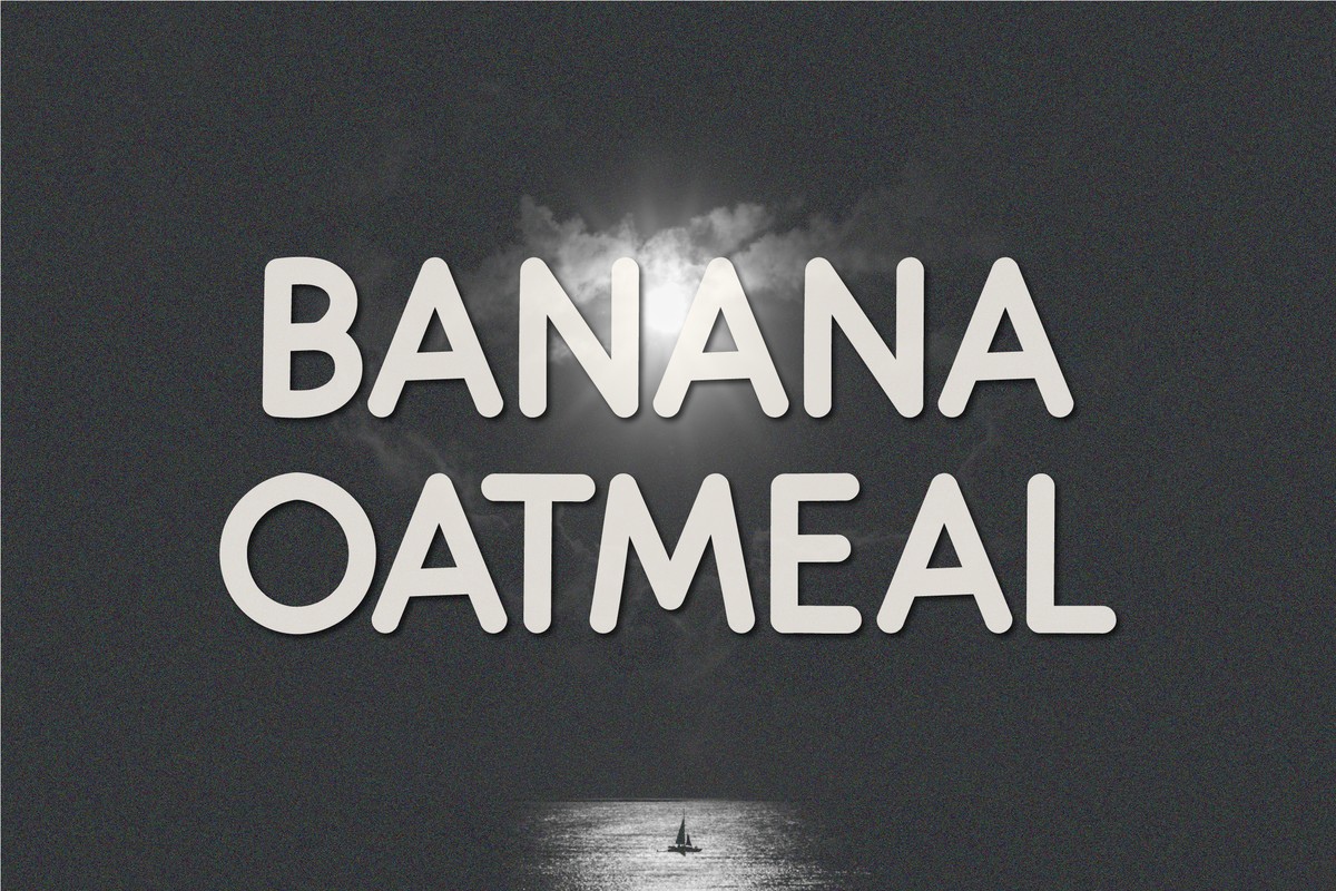 Przykład czcionki Banana Oatmeal