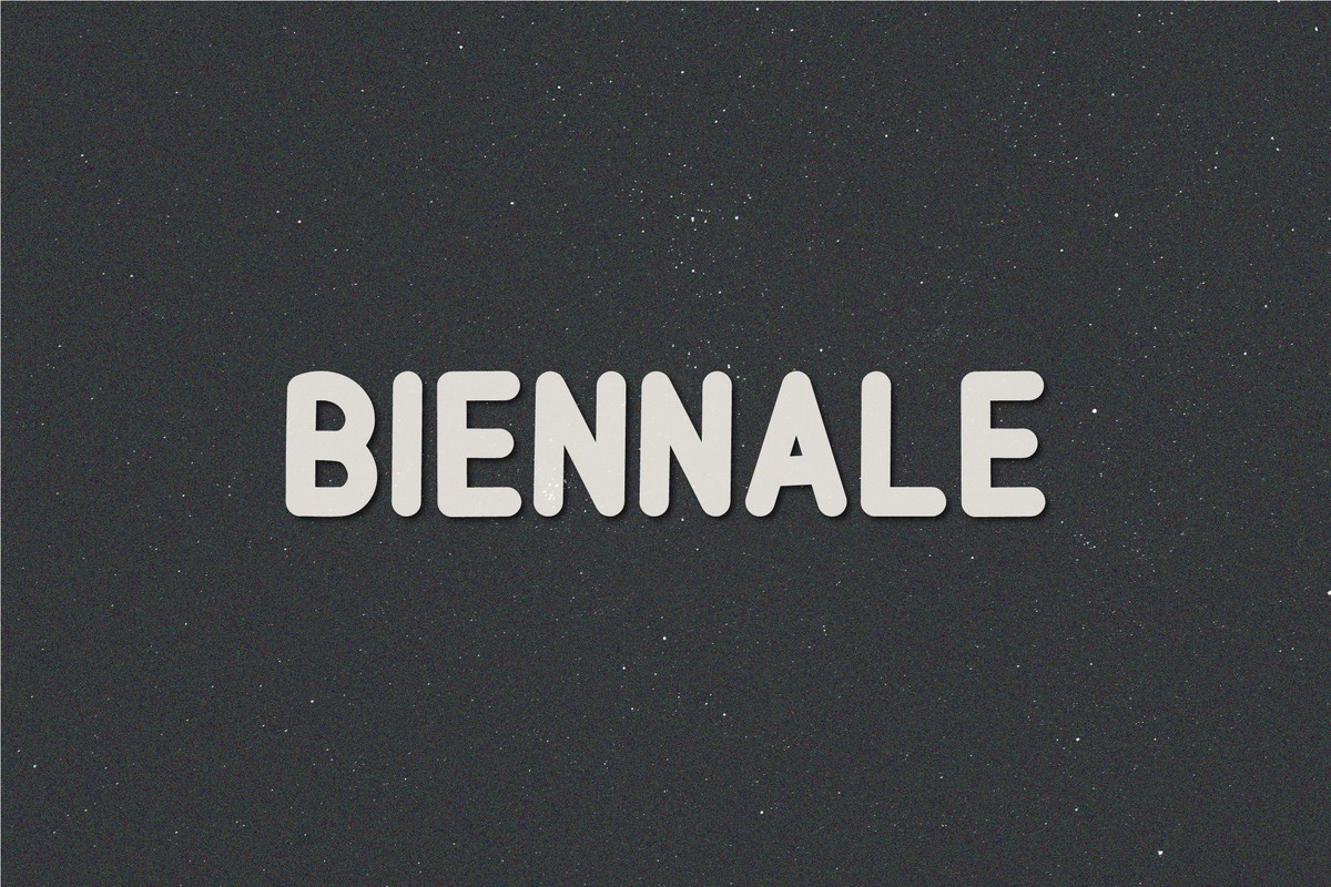 Przykład czcionki Biennale