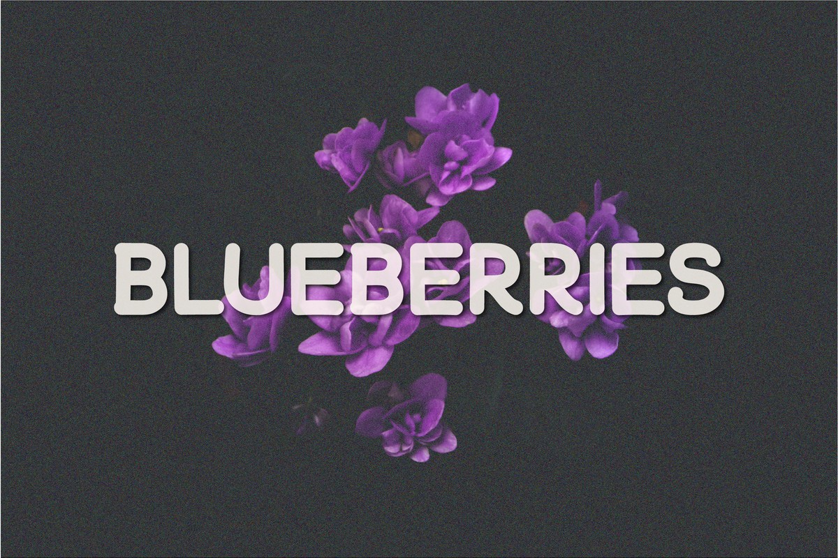 Przykład czcionki Blueberries Regular