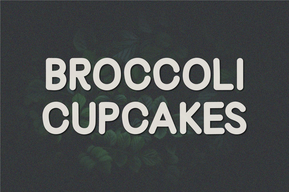 Przykład czcionki Broccoli Cupcakes Regular