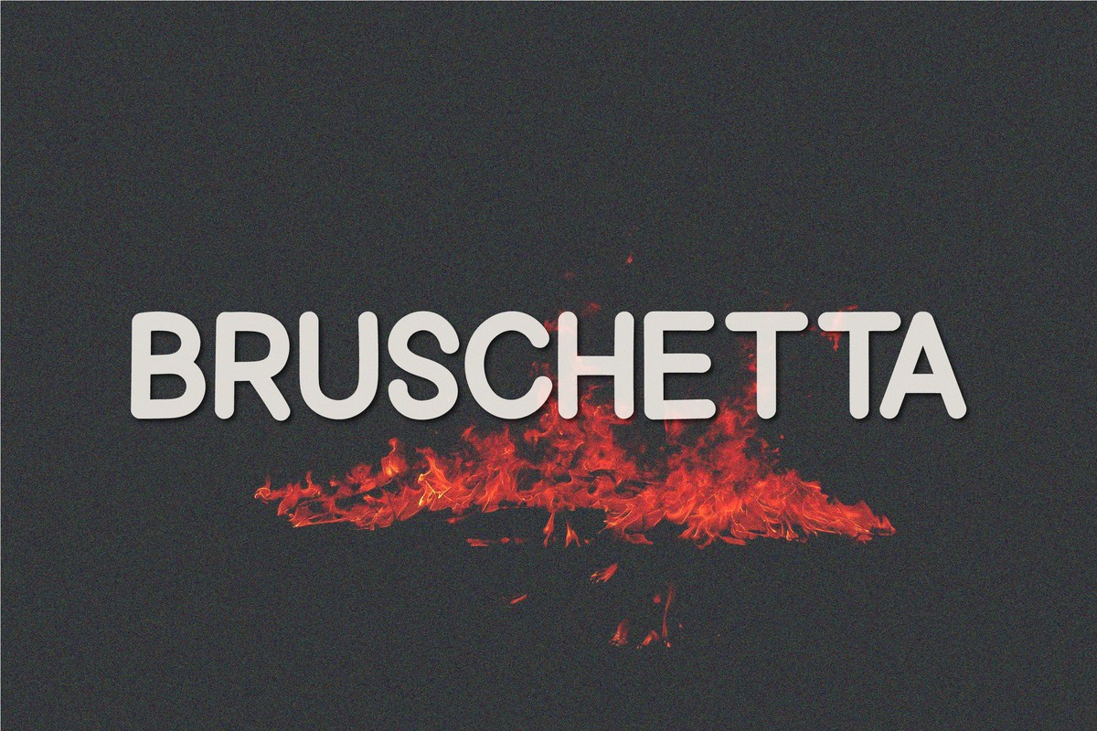 Przykład czcionki Bruschetta Regular