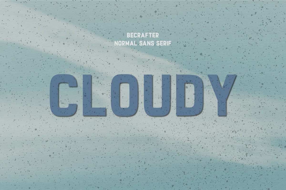 Przykład czcionki Cloudy