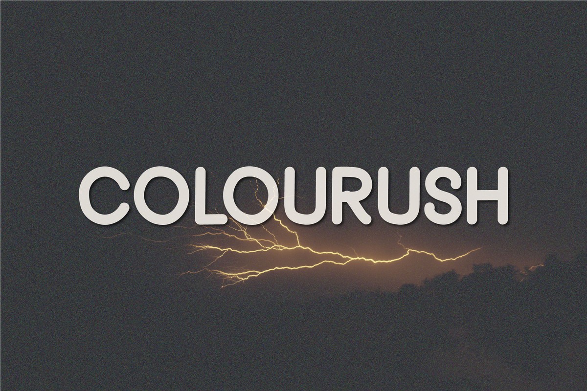 Przykład czcionki Colourush Regular
