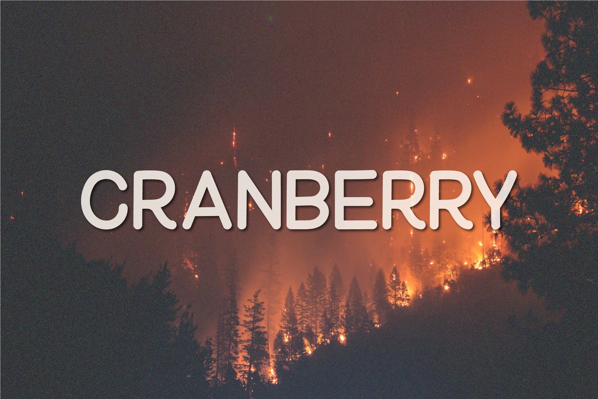 Przykład czcionki Cranberry