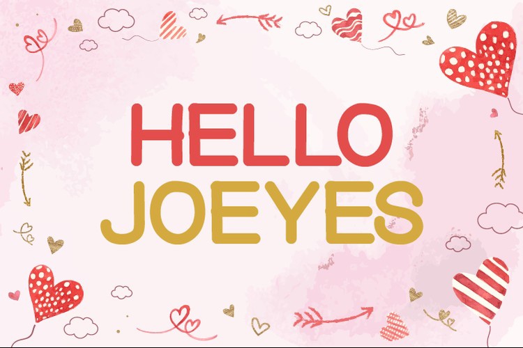 Przykład czcionki Hello Joeyes