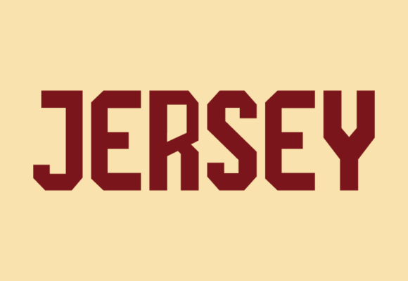Przykład czcionki Jersey 10 Regular