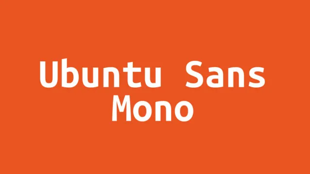Przykład czcionki Ubuntu Sans Mono Regular