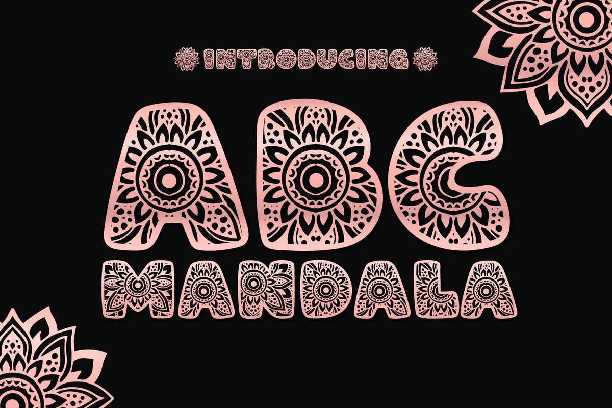 Przykład czcionki ABC Mandala