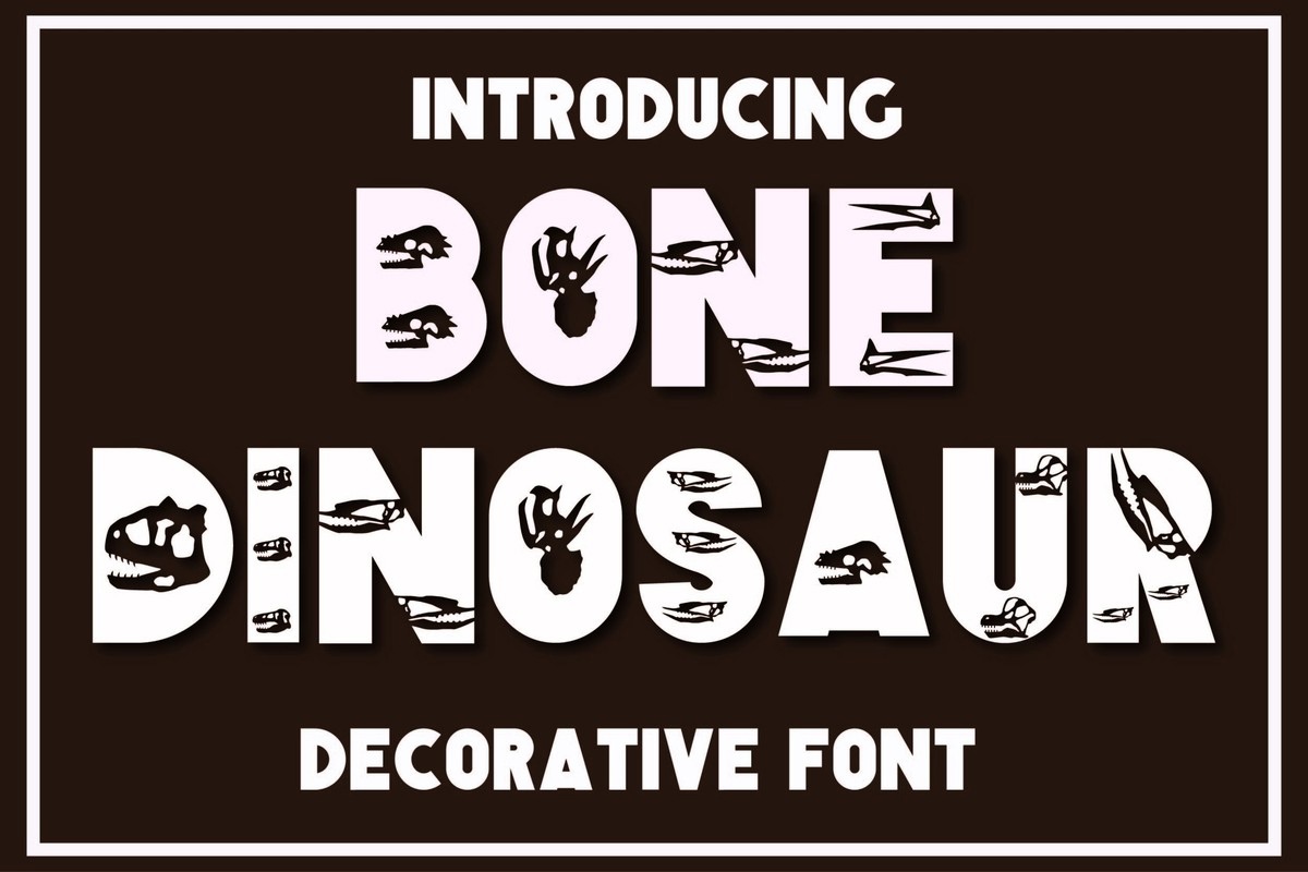 Przykład czcionki Bone Dinosaur