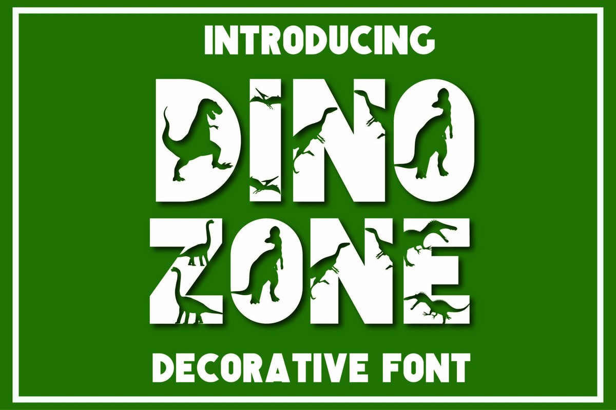 Przykład czcionki Dinozone