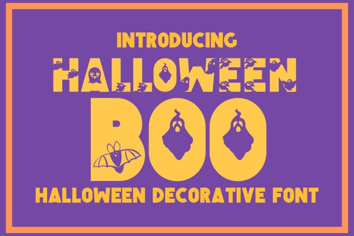 Przykład czcionki Halloween Boo
