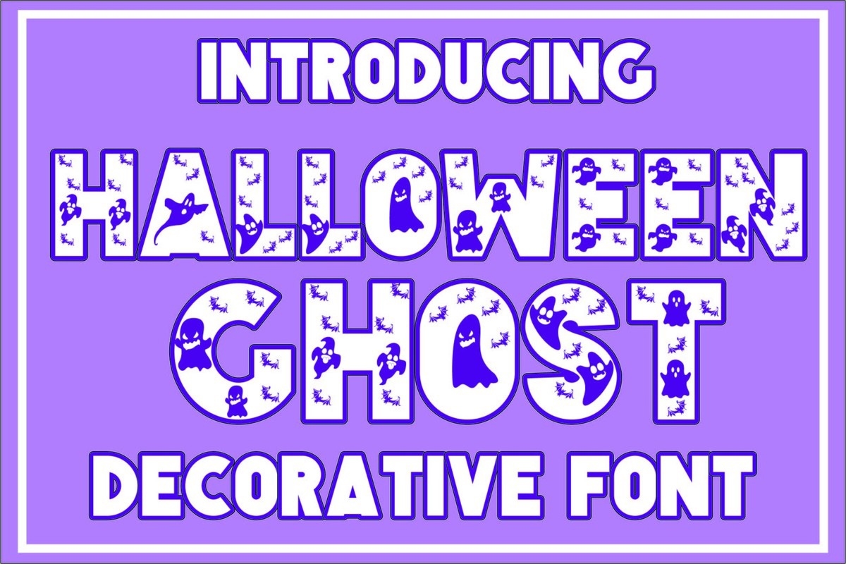 Przykład czcionki Halloween Ghost
