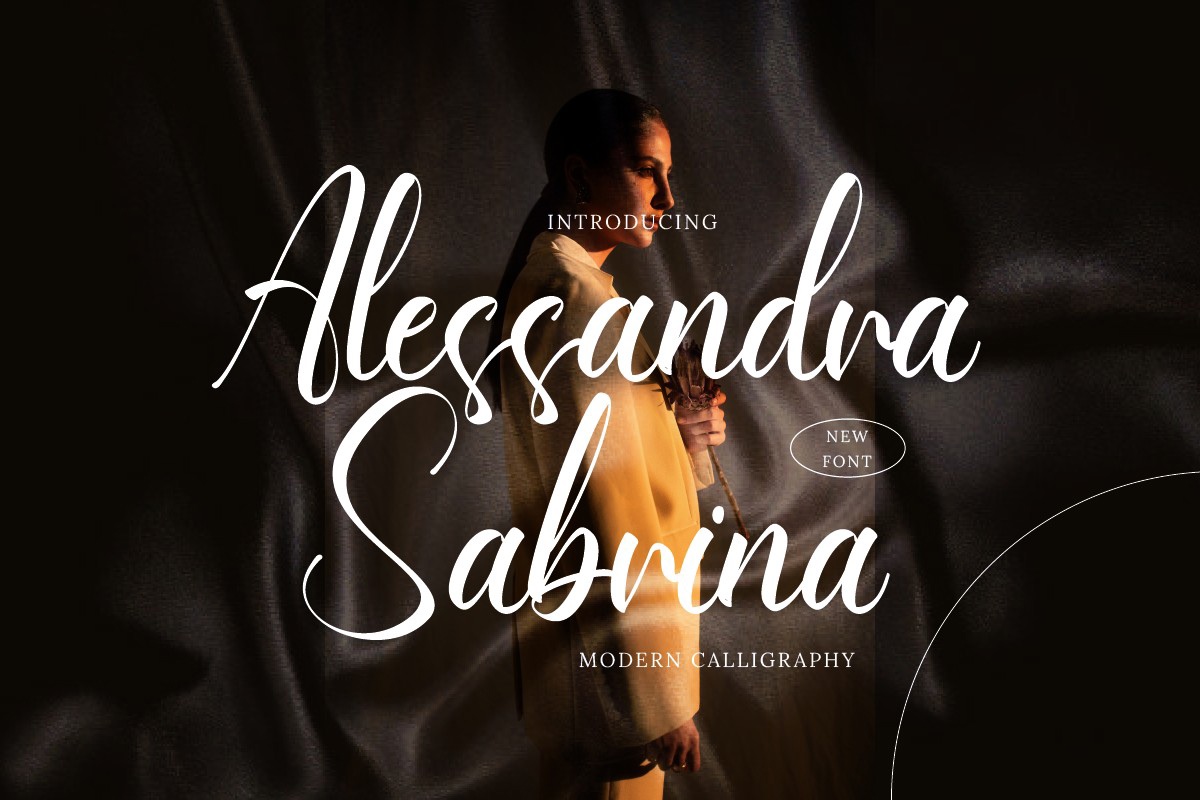 Przykład czcionki Alessandra Sabrina Regular
