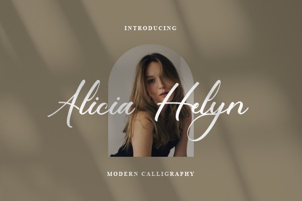 Przykład czcionki Alicia Helyn