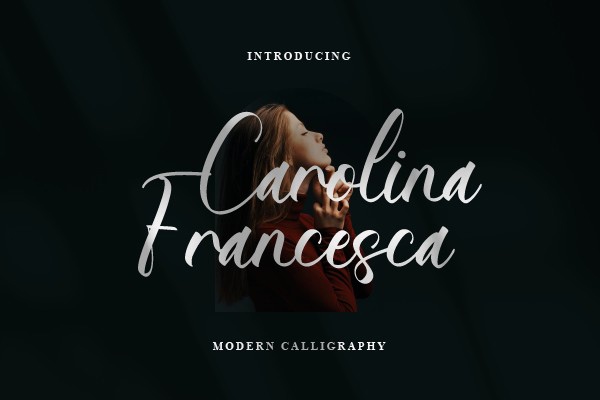 Przykład czcionki Carolina Francesca