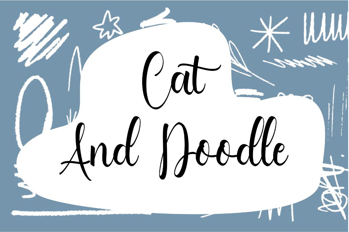 Przykład czcionki Cat and Doodle