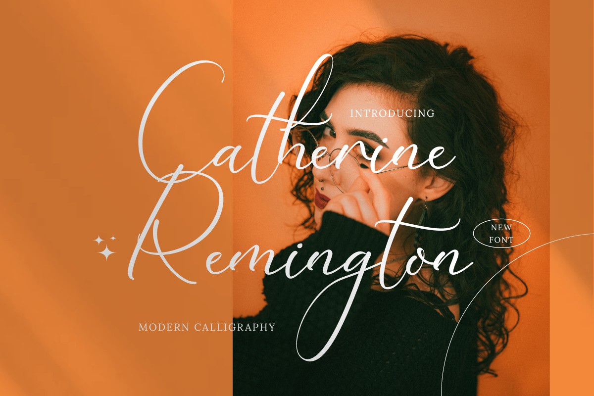 Przykład czcionki Catherine Remington