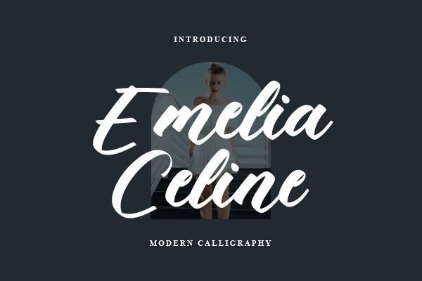 Przykład czcionki Emelia Celine Regular