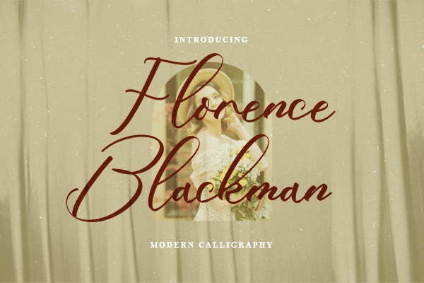 Przykład czcionki Florence Blackman