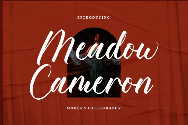 Przykład czcionki Meadow Cameron