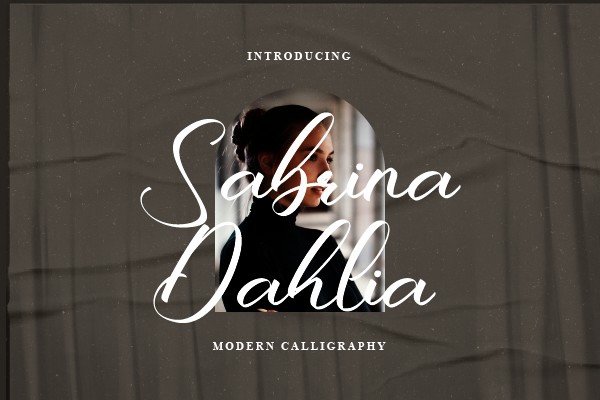 Przykład czcionki Sabrina Dahlia