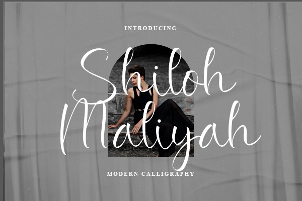 Przykład czcionki Shiloh Maliyah