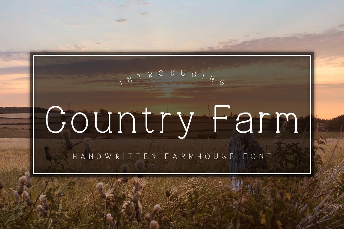 Przykład czcionki Country Farm