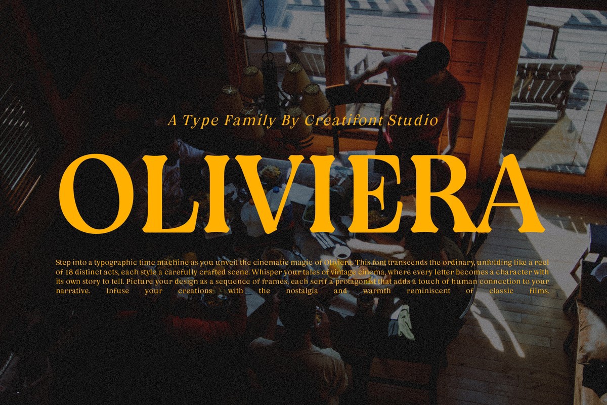 Przykład czcionki CF Oliviera Bold Italic