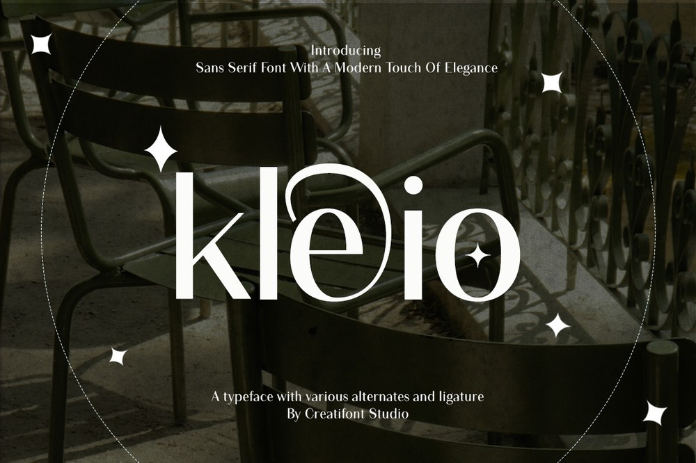 Przykład czcionki Kleio Italic