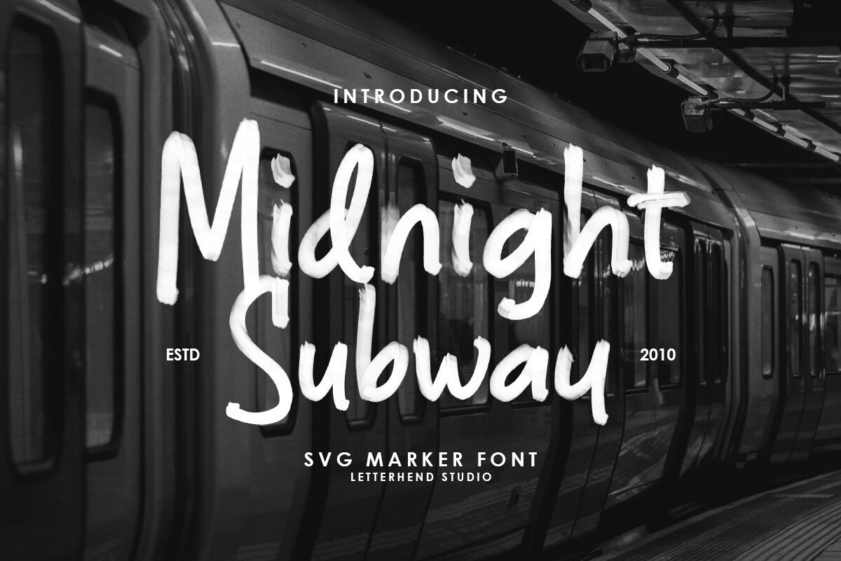 Przykład czcionki Midnight Subway