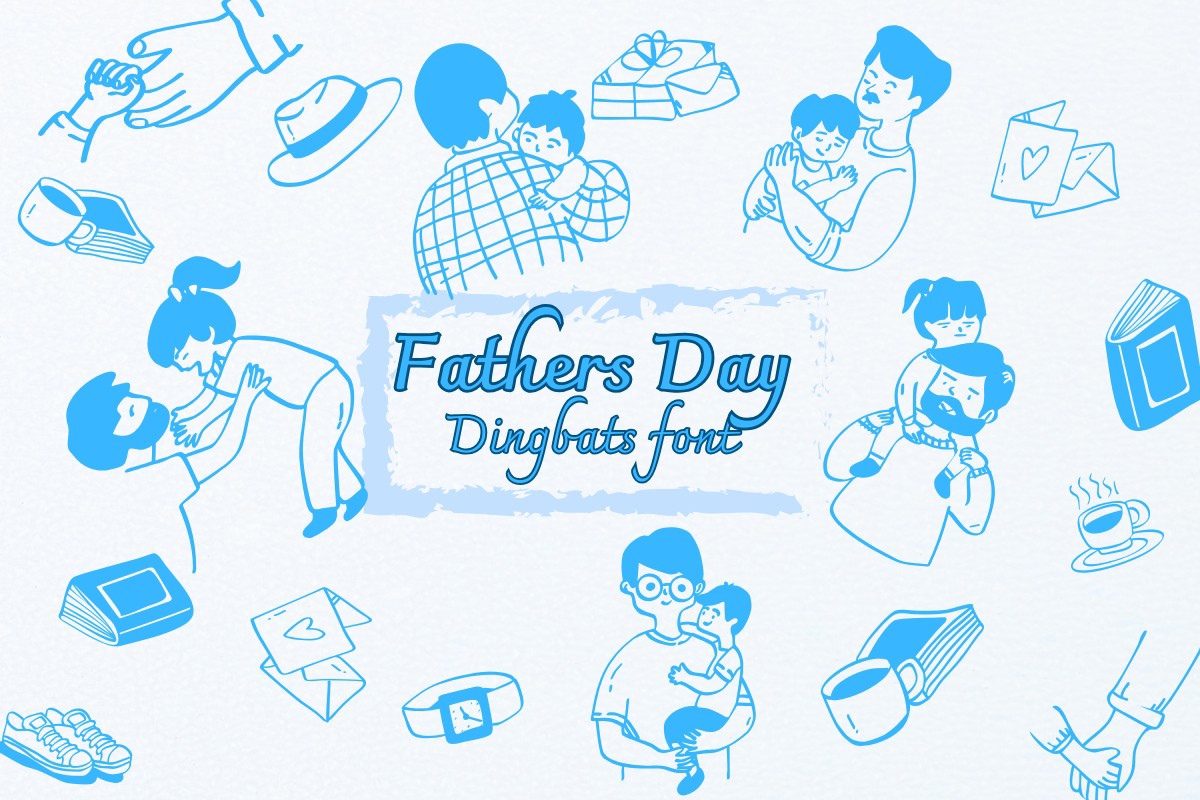 Przykład czcionki Fathers Day